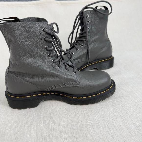 Dr. Martens Shoes - Dr Martens 1460 Pascal Leather 8 Eye Boots Gray Womens 7 NWOT